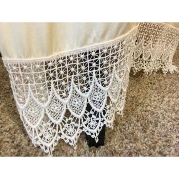 Vintage Ivory Satin & Lace Slip Dress By The Lady Ashley Collection - Picture 4 of 7